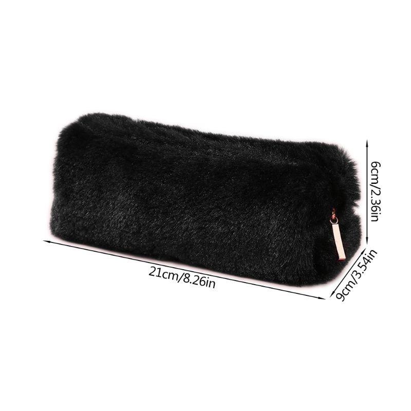 1 шт., однотонный плюшевый пенал, школьные пеналы, сумка, канцелярские принадлежности для девочек, школьные принадлежности, инструменты