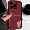 Чехол для телефона Tulip iPhone 16 Pro Max 17 Apple 15/14/13 Цветок 12 Полное покрытие Защитный чехол 11 мягкий