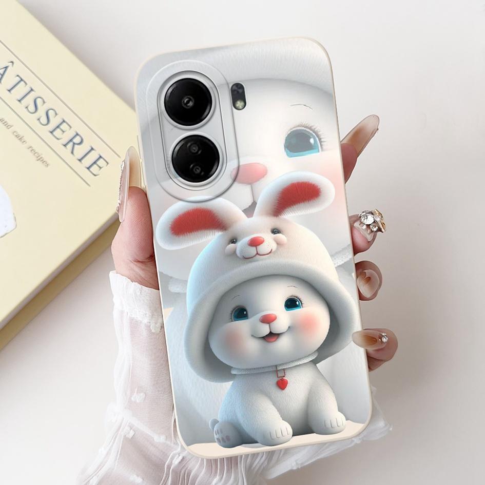 For Xiaomi Redmi 13C Case Cover Popular Flower Bowknot Soft TPU Silicone Shockproof Bumper For Xiaomi Poco C65 Redmi13C 4G Funda