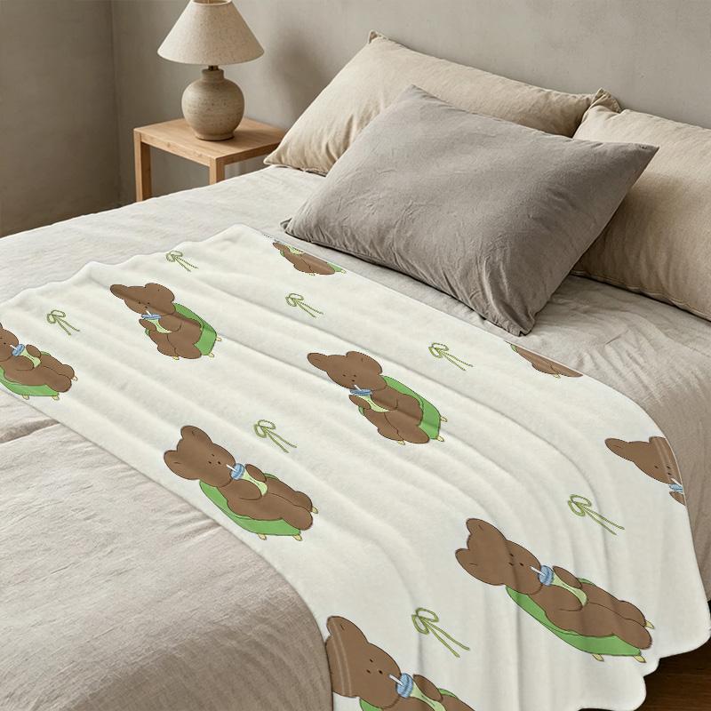 Lightweight Flannel Throw Blanket Soft, Cozy, Skin-friendly, Cute & Versatile, Warm Home Blanket for Halloween & Christmas