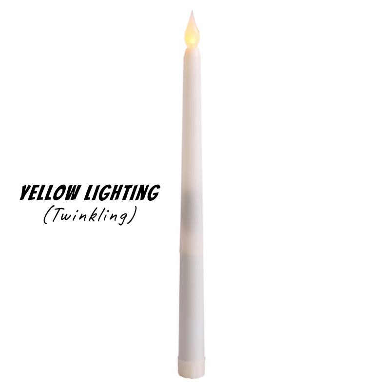 Christmas LED Long Candle Light Remote Control Flame Lamp Warm White Flameless Taper Candles Wedding Party Table Halloween Decor