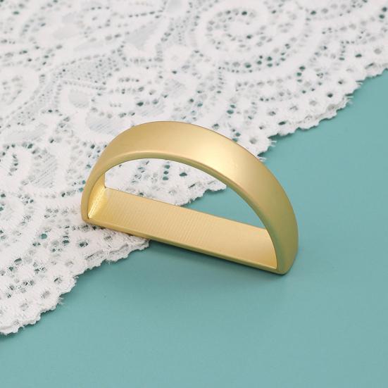 12 шт./набор Пряжка для салфетки Полированная Гальваническое покрытие Высокий глянец D-образное Украшение стола Элегантное Золотой Серебристый цвет Кольцо для салфетки Ресторанный инвентарь