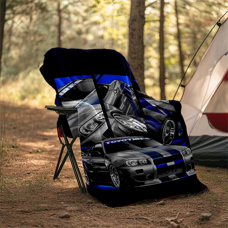 Fast & Furious Theme Printed Blanket - Perfect for Couch, Bed, Travel & Outdoor Use | Machine Washable, Cozy & Durable.