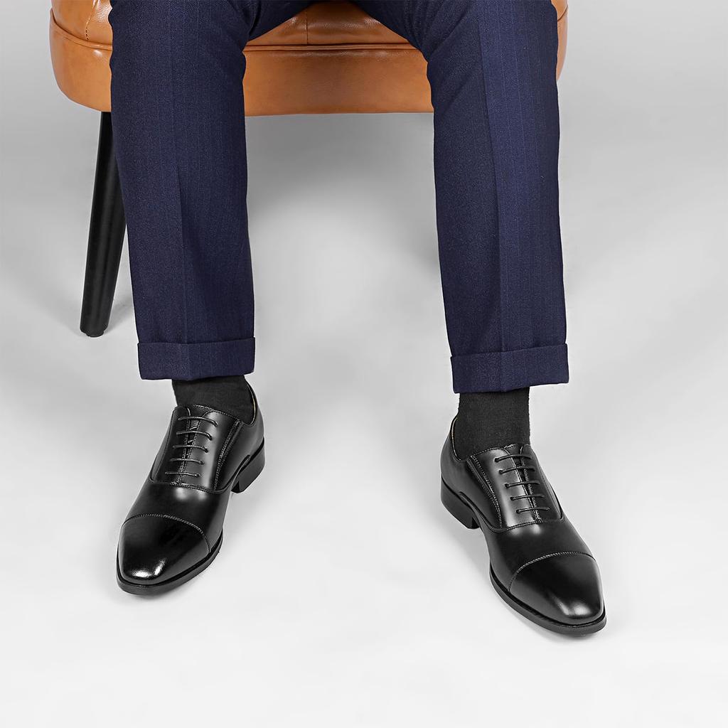 Business Leather Dress Straight Genuine Inner Lightweight and [Foxsense] Shoes, Shoes, Men's Shoes, Tip, High-end Gentleman's Shoes, Leather, Wing,