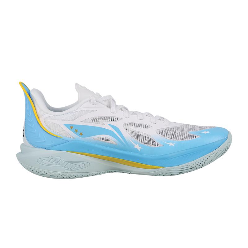 Баскетбольные кроссовки Li Ning Sonic 12 PE с амортизацией, износостойкие, низкие, мужские, белые, синие, ABAU019-24