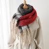 Fashion Flower Pattern Winter Women Warm Scarf Cashmere Thicken Shawl Outdoor Travel Pashmina Neckerchief Foulard