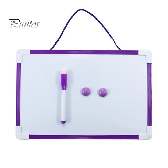 Набор магнитно-маркерных досок с подвесной веревкой и рамкой из ПВХ, гладкая поверхность для письма, магнитная доска для сухого стирания с ручкой и 2 пряжками