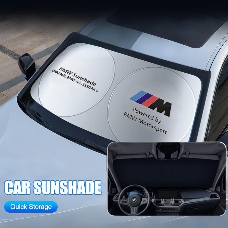 BBIO8 1pcs Car Windshield Sunshade Cover Anti UV Reflector Auto Accessories For BMW E90 E60 E46 E39 F30 F10 E87 X3 X4 X5 X1 G30 G20