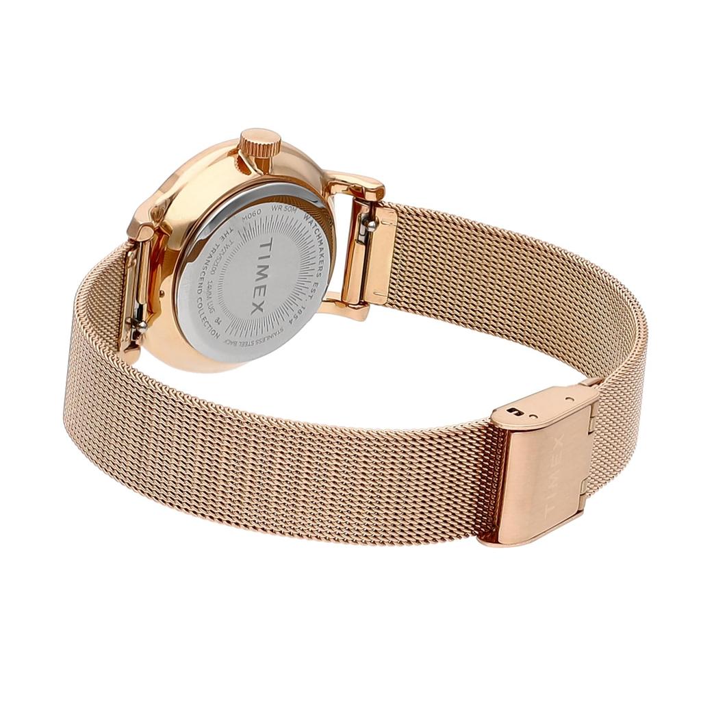 Часы Transcend Celestial Black Dial Brass Mineral Glass Quartz 31MM Philippines Watch TW2V52100 Pink Gold [TIMEX] Женские [Товар]