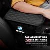 Leather Car Elbow Support Storage Box Armrest Cushion With Pocket For BMW M Performance E36 E46 E60 E90 E91 E92 E93 F30 F20