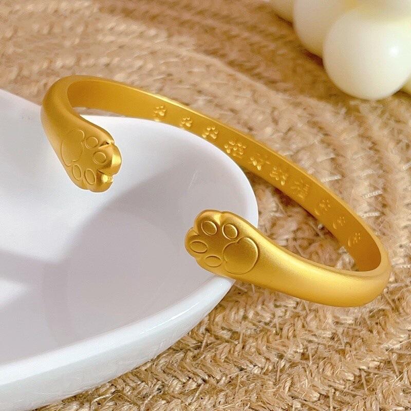 Cat Claw Bracelet for Women Lucky Cat Claw Open Solid Bracelet