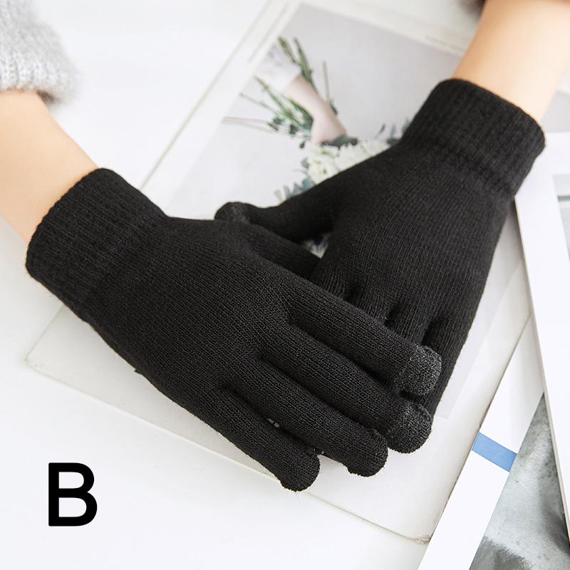 1 пара женских и мужских вязаных перчаток, мягкие варежки, ветрозащитные аксессуары для одежды, зимние теплые толстые