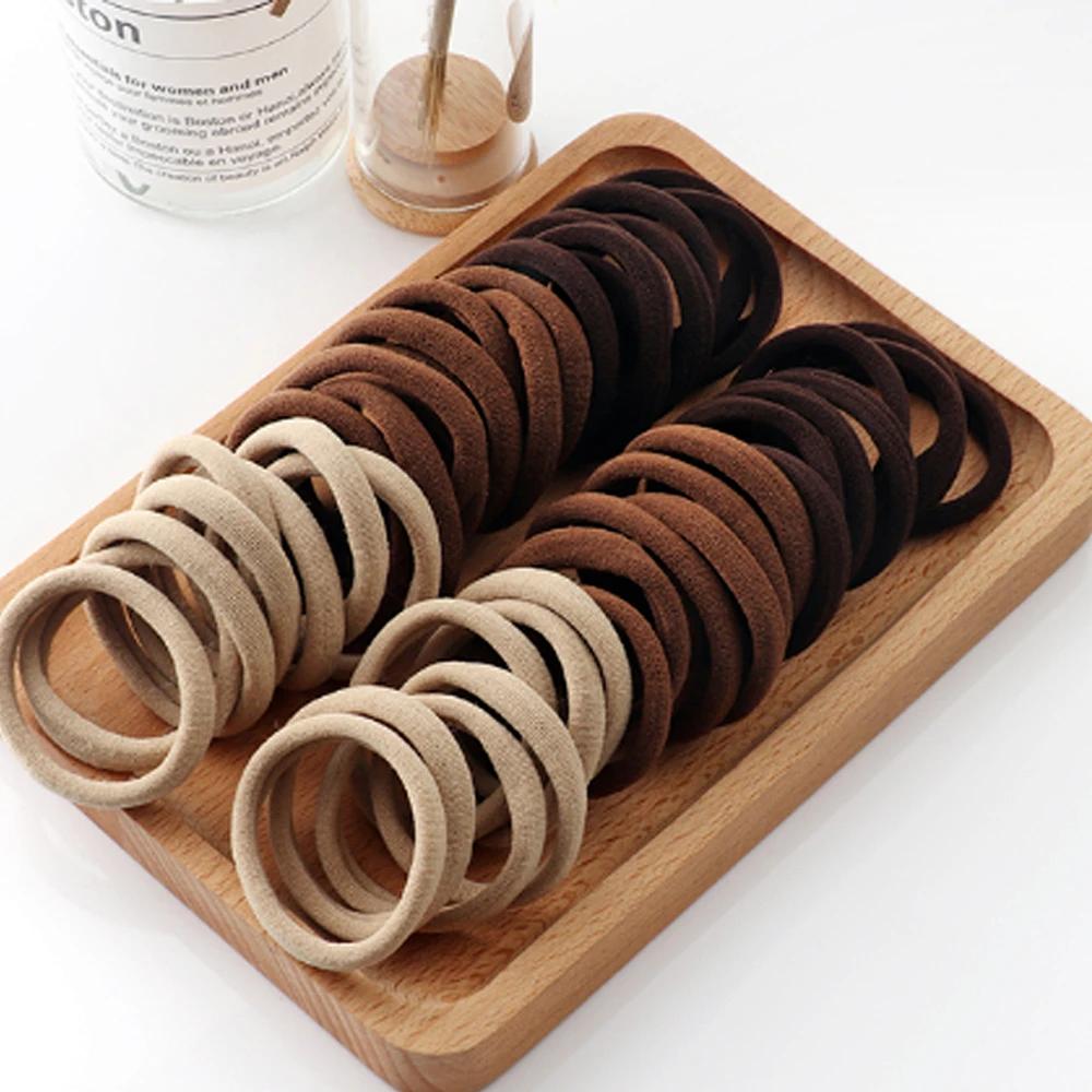 50 шт. разноцветных резинок для волос для женщин и девочек, резинка для волос с высокой эластичностью, резинки для волос, держатели для хвостиков, резинки для волос, аксессуары