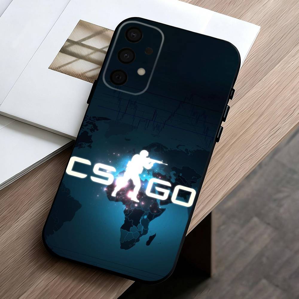 G-Game CS2 C-Counter S-S-Strikes Чехол для телефона для Samsung Galaxy A73,A72,A71,A70,A53,A52,A51,Других Мягкая черная крышка