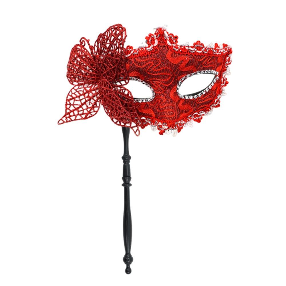 Venetian Party Handheld Masquerade Masks Stick Side Butterfly Festival Costume Party Mardi Gras Masks Carnival Party