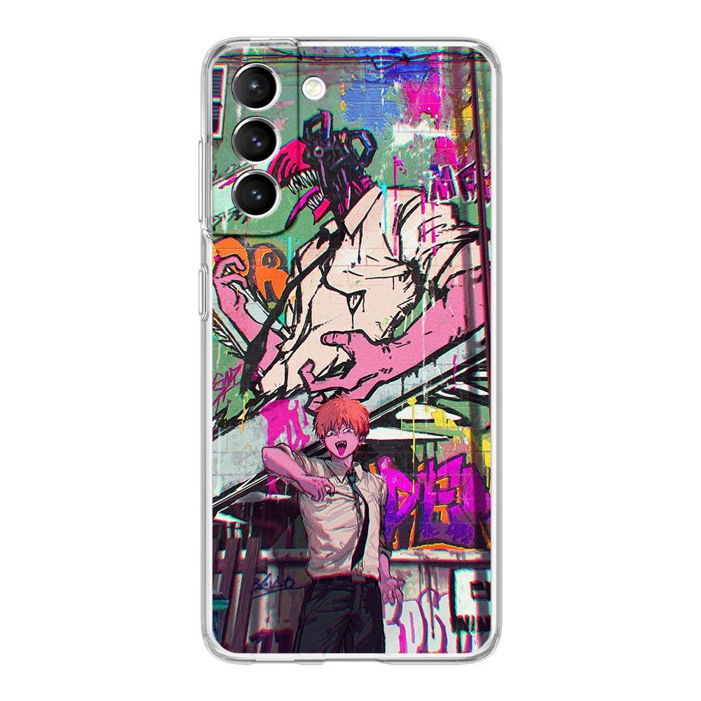Чехол для телефона с изображением человека-бензопилы для Samsung Galaxy S22 5G S20 Ultra S21 FE 5G S10E S9 S8 S10 Plus Note 20 10, прозрачная силиконовая задняя крышка