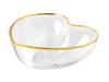 Creative glass bowl for fruit bowl for fruit salads pasta bowl for rice crystal glass bowl heart shaped golden glass bowl decoration breakfast tablewa