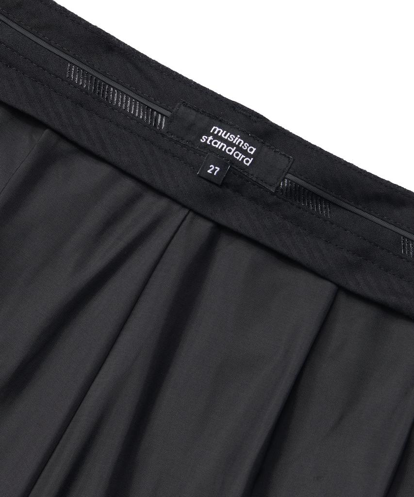 MUSINSA STANDARD WOMAN Женские широкие брюки из шерстяного фланеля [Угольно-серый]