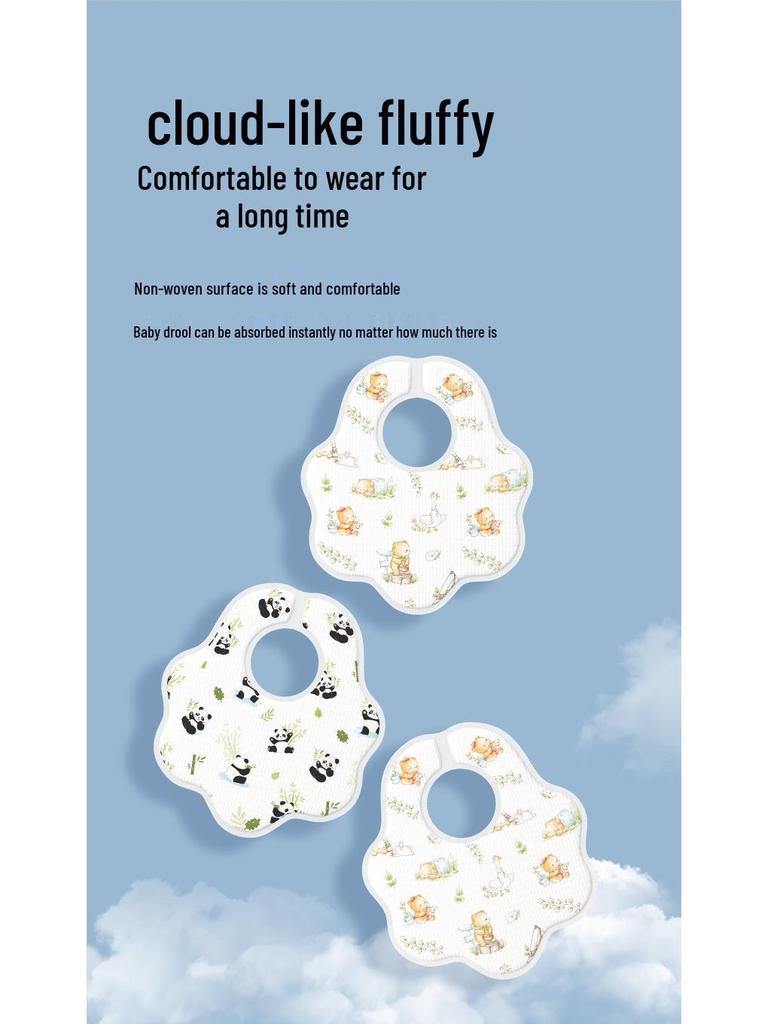Disposable Waterproof Baby Bib - Anti-Spit-Up, Large Size, Non-Pure Cotton