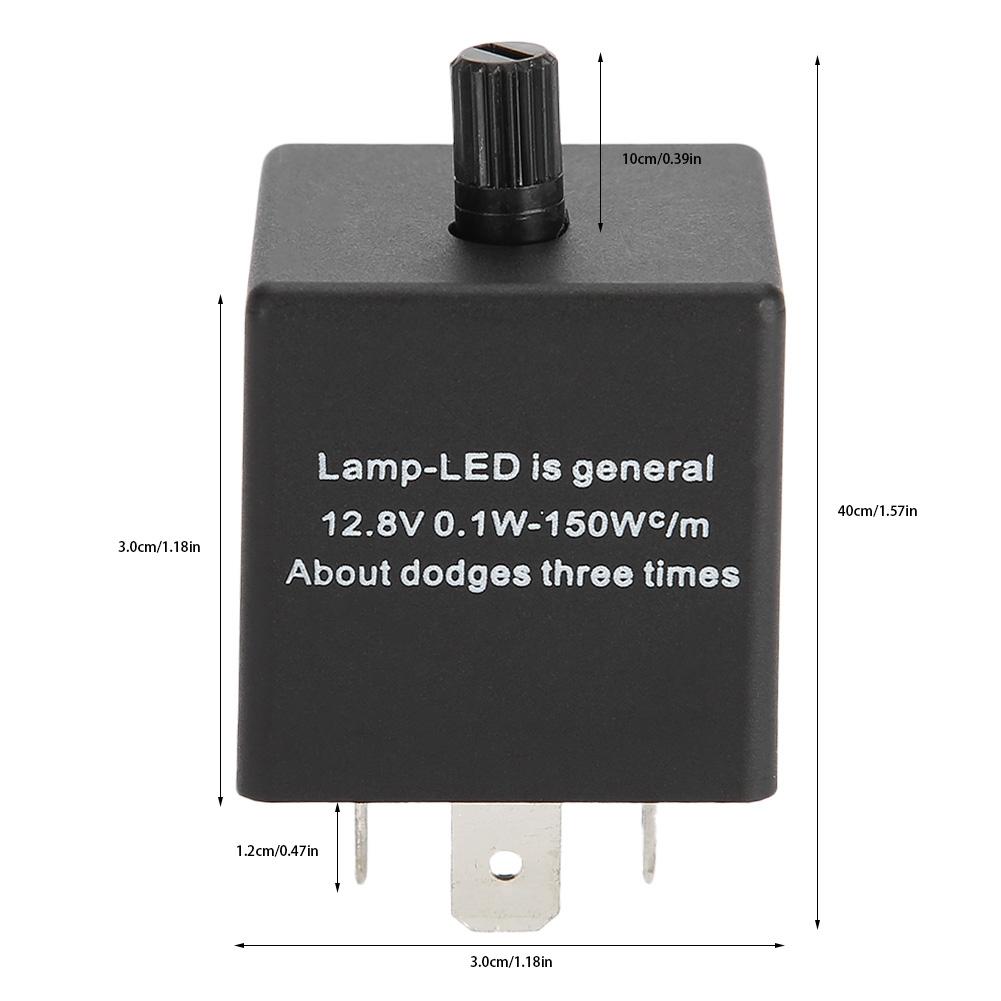 CF14KT 3 Pin 12V Car Adjustable Flasher Relay for LED Turn Signal Light
