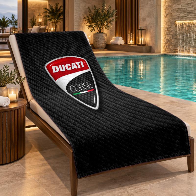 Пляжное полотенце с дизайном Ducati Corse, Быстросохнущее легкое полотенце для бассейна, путешествий