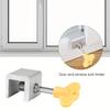 Door And Window Limit Clamps Sliding Window Locks with Protective Pad Key Lock Sliding Window Locks Sliding Window Locks