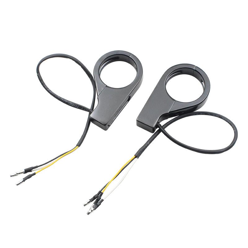 Подходит для мотоцикла 41 мм передняя вилка Snap-In поворотник алюминиевый сплав светодиодный желтый световой сигнал поворотник 12 В