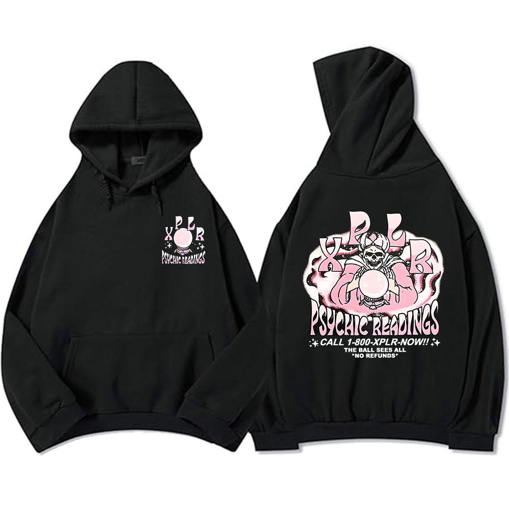 Psychic Readings Xplr-r Толстовки с капюшоном Sam and Colby Розовые толстовки с графическим принтом Унисекс Уличная одежда в стиле хип-хоп