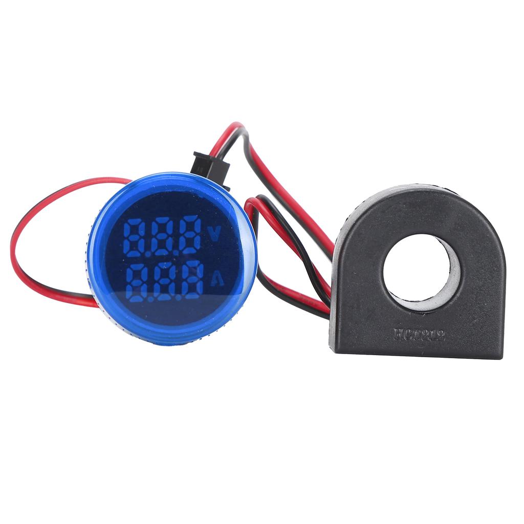 Current Signal Indicator Universal 2?Display Round Lamp Light 60~500V AC AD101?22VAMBlue