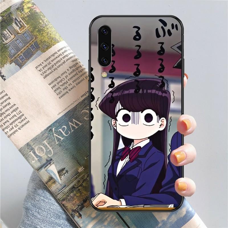 Komi-San Anime Phone Case For Samsung Note 9 10 20 Plus Pro Ultra J6 J5 J7 J8 Soft Black Phone Cover