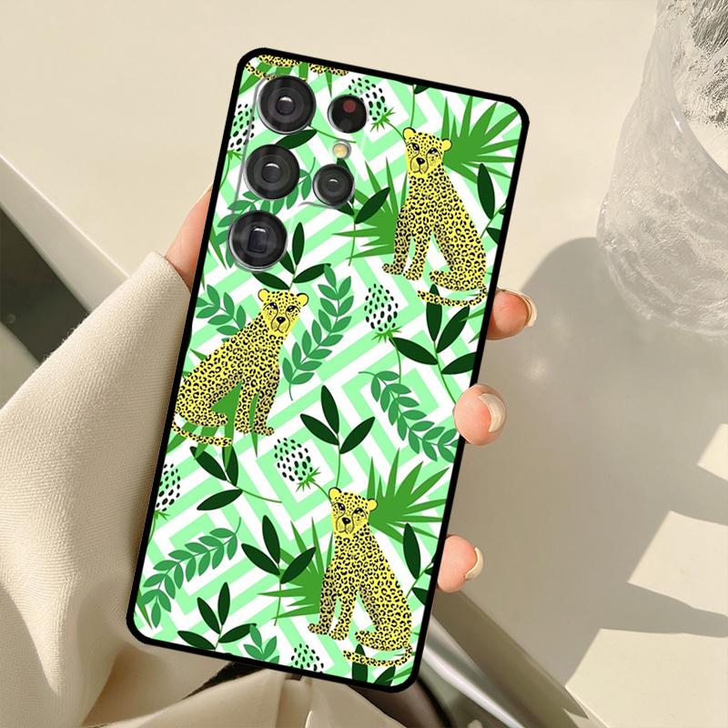 Тигры, леопарды, тропические листья для Samsung Galaxy S21 S22 Ultra Note 20 S8 S9 S10 Plus Note 10 Plus S20 FE, чехол для телефона