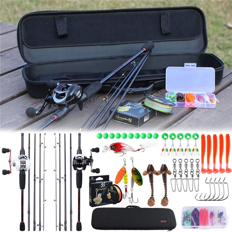 Набор удочек и катушек, литая удочка 1,8-2,4 м и комбинированная катушка 18 + 1bb, сумка с приманкой для ловли карпа