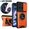 KEYSION Магнитный чехол для телефона Motorola MOTO G37 5G G37 Power G47 5G Сдвижная защита камеры Вертикальная подставка Кольцо 360° Ударопрочный чехол