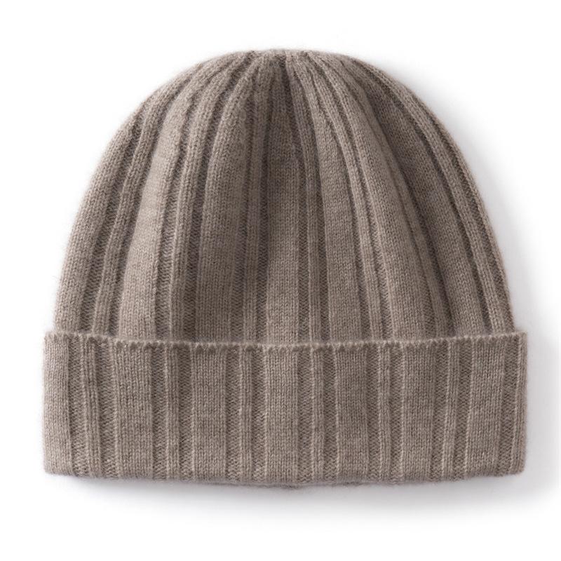 Cashmere hats for men and women, warm in winter, thickened cashmere wool knitted hats, outdoor riding, cold-proof ear protection, winter hats