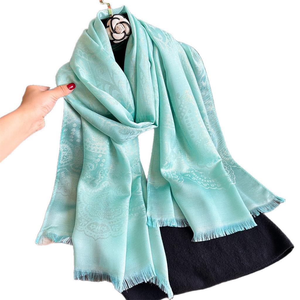 Imitation Cashmere Jacquard Retro Cashew Ethnic Style, Women'S Scarf Shawl Dual-Purpose
