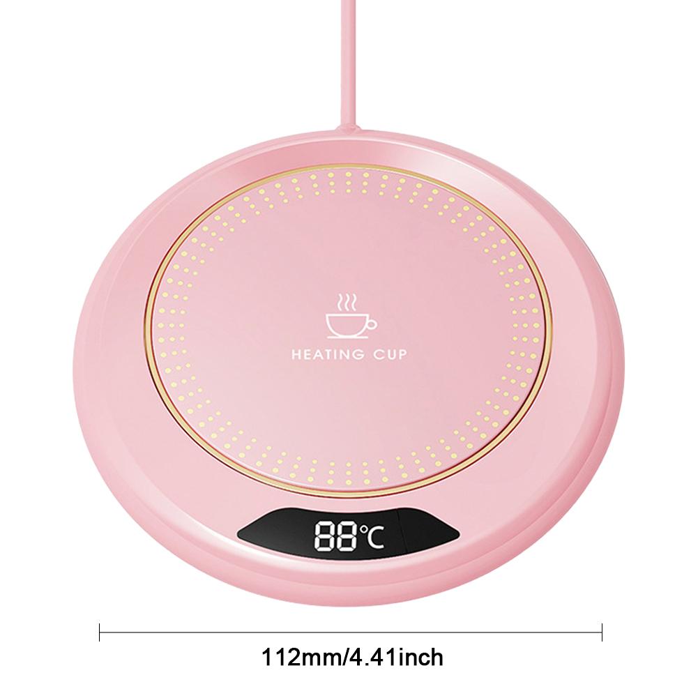 Electric Heated Coaster Coffee Mug Warmer 3 Temperature Setting Heating Plate USB Plug Portable Cup Warmer for Travel Office Use