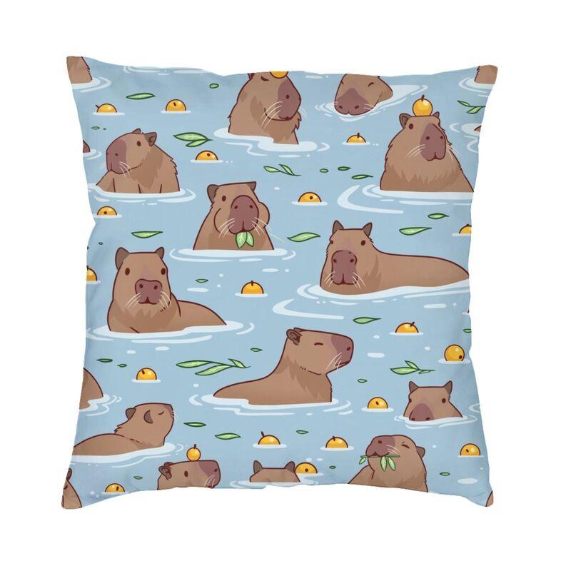 Fashion Capybara Square Throw Pillow Case Decoration 3D Double Side Printing Cushion Cover for Sofa