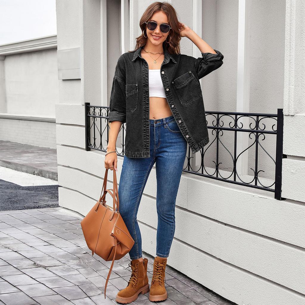 Женская куртка из искусственной замши на пуговицах, оверсайз, со сборкой по подолу, короткой длины, повседневная винтажная верхняя одежда с карманами