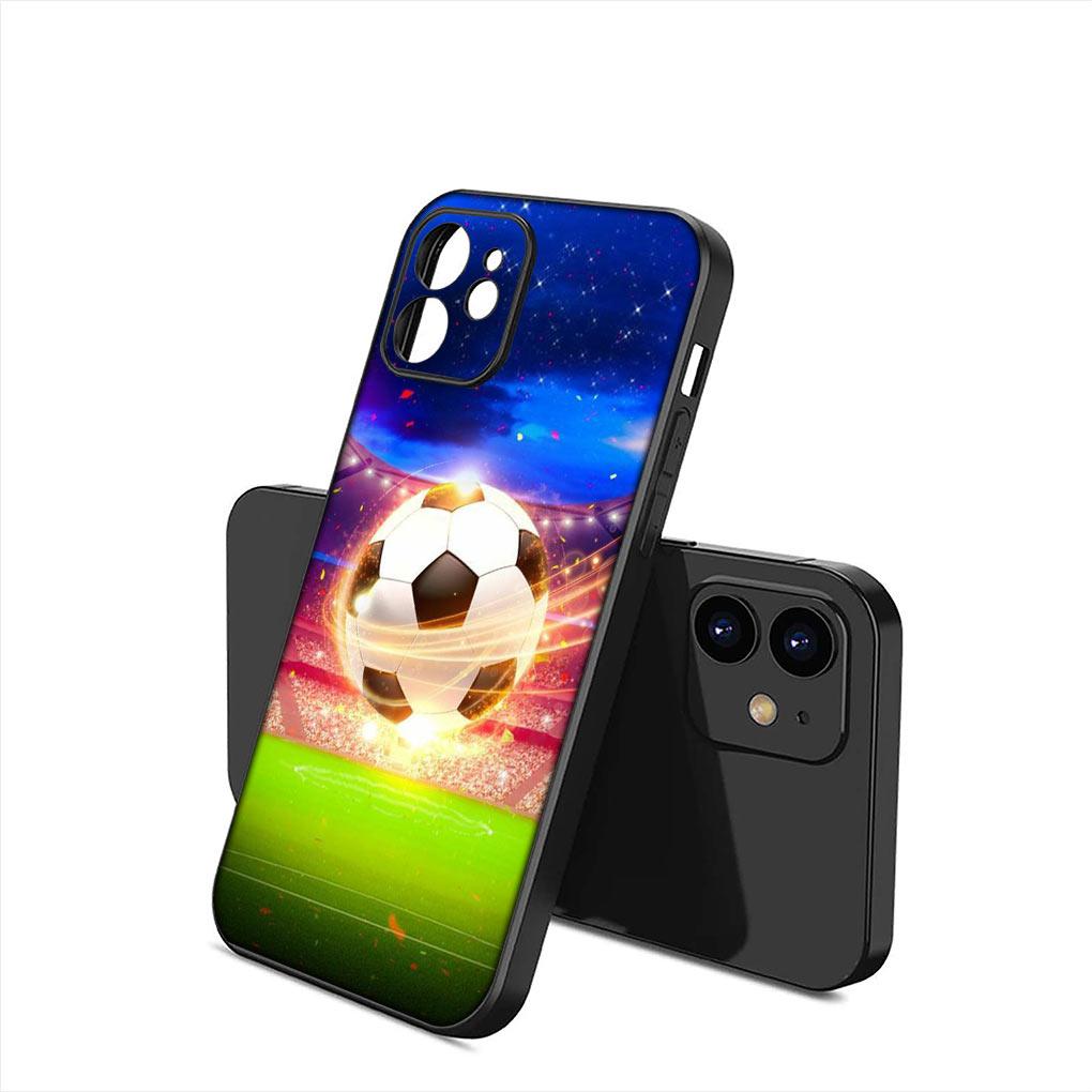 Sports Soccer Football Soft Phone Cover for Apple iPhone 16 11 Pro XS Max X XR 6 7 8 6S Plus + SE 2022 8+ Silicone Case