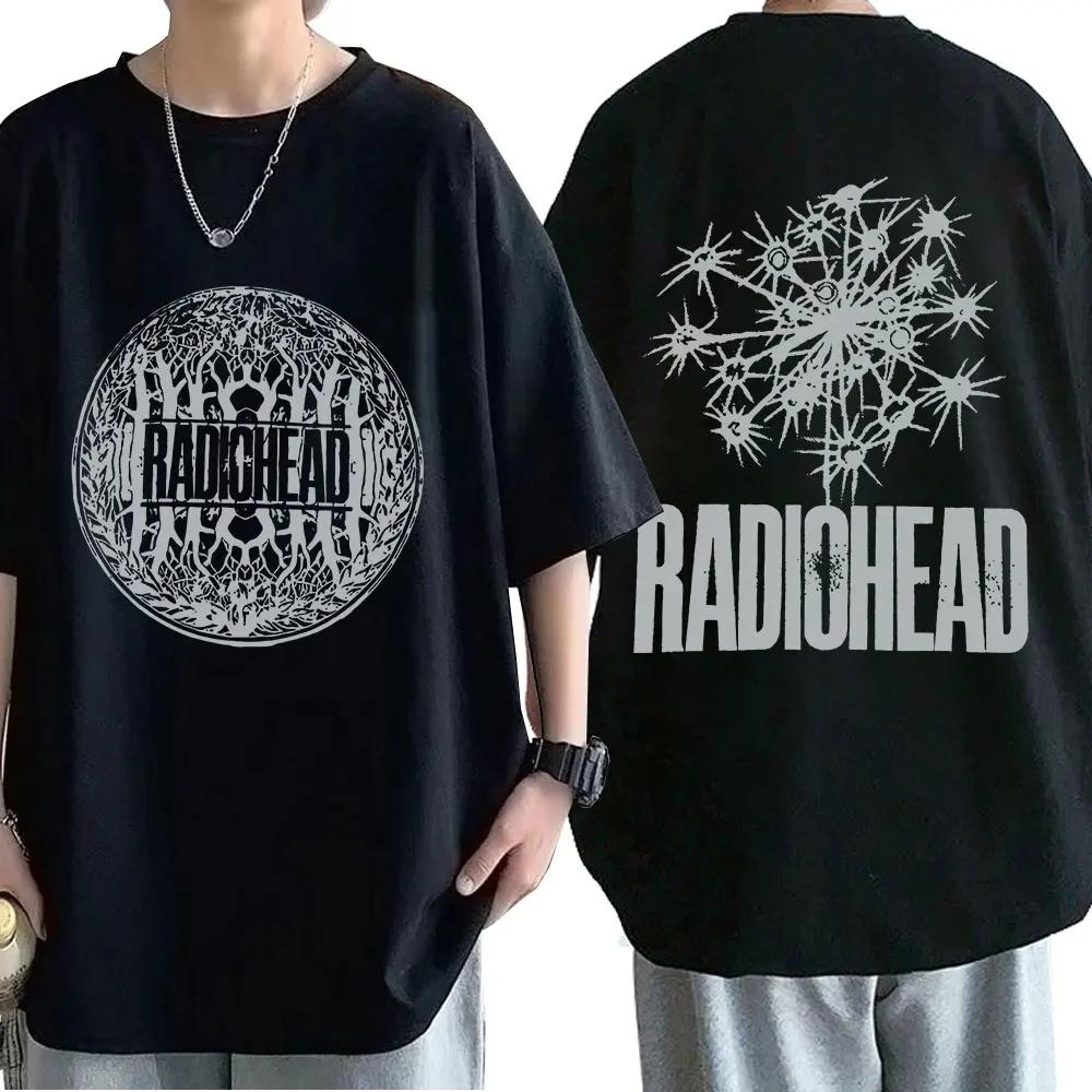 British Classic Rock Band Radiohead Album Poster Graphic Print T-shirt Men Women Streetwear Y2k Harajuku Fashion Casual Oversized Top Summer New Tee