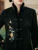 Retro Embroidered Velvet Cheongsam Coat for Middle-Aged and Elderly: Stylish & Versatile Autumn/Winter Outerwear