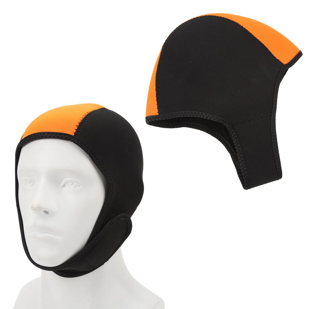 Гидрокостюм Капюшон Термальный Плавательный Серфинг Дайвинг Капюшон Защита от Солнца УФ Быстросохнущий для Мужчин Женщин Черный Оранжевый