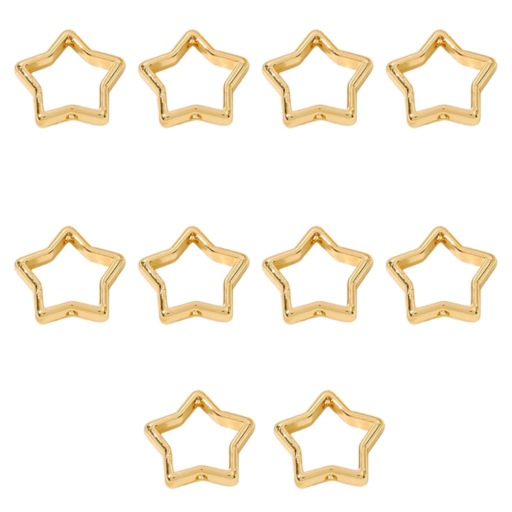 Pack of 10 Bead Connectors for Bracelets and Necklaces Jewelry Findings Components Through Hole Bead Circles Frame