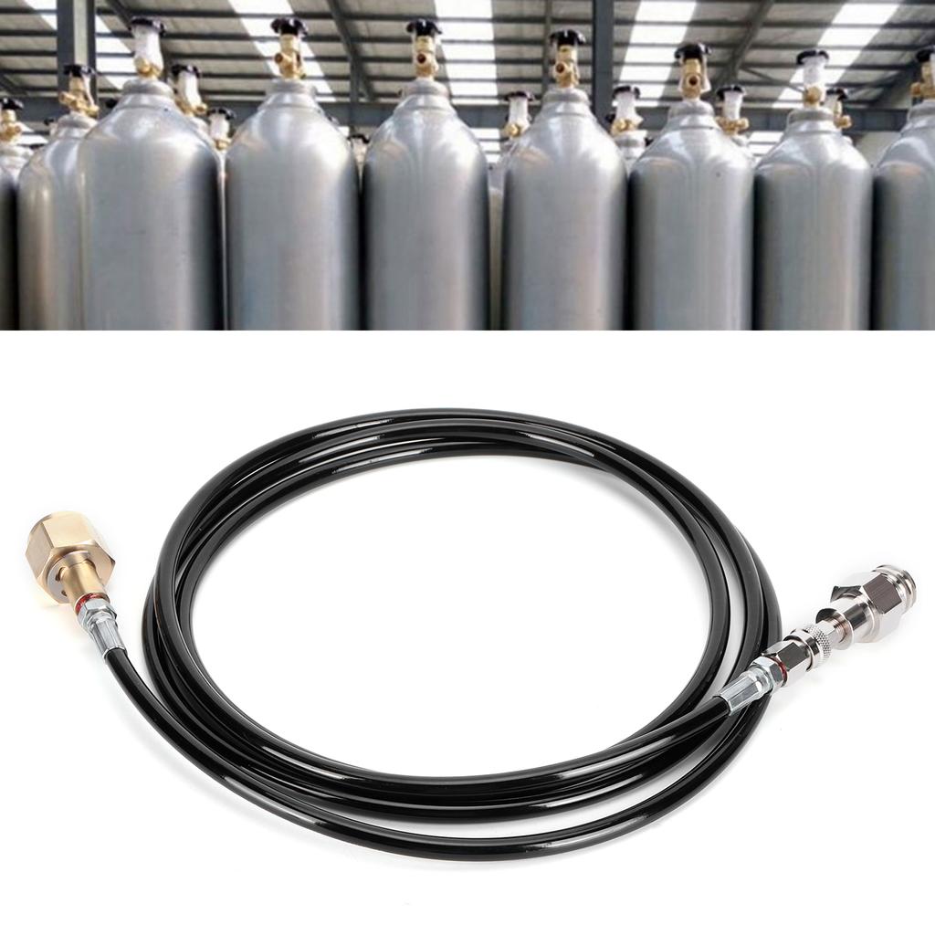 100in CGA320 CO2 Cylinder Refilling Soda Adapter Hose Kit Soda Accessories Black