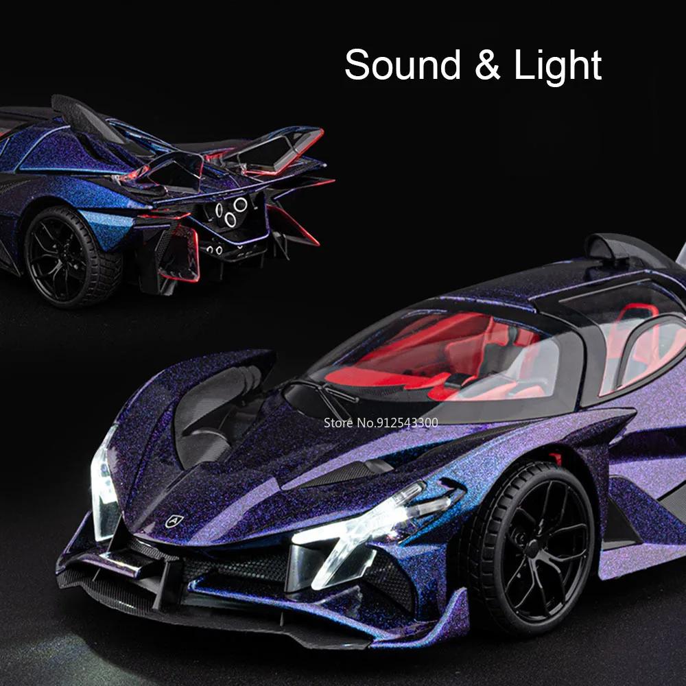1:18 Аполлон Эво Пагани Уайра Династия Модель Автомобиля Игрушка Металлическая Литая Двери Открываются Оттяни Назад Коллекция Спортивных Автомобилей Игрушки Подарки