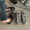 Ретро французский дизайн балетки женские летняя мода новые заклепки внутренняя платформа одинарная обувь женская обувь