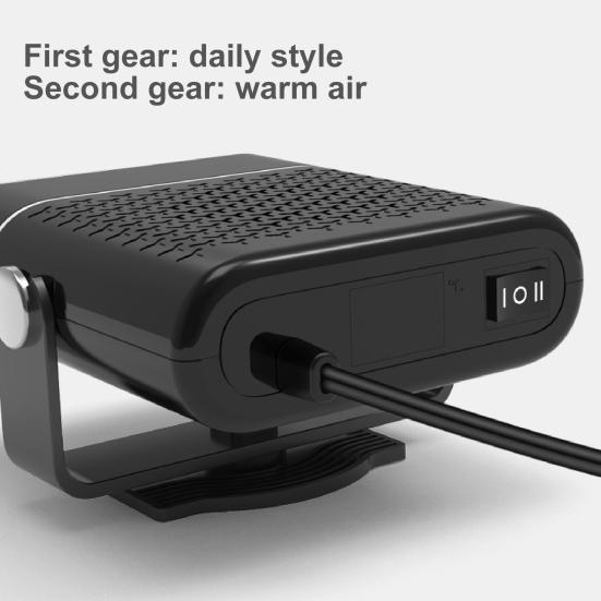 Windshield Heater Multifunctional Strong Wind Compact Size 12V 24V Portable Car Defroster for Truck