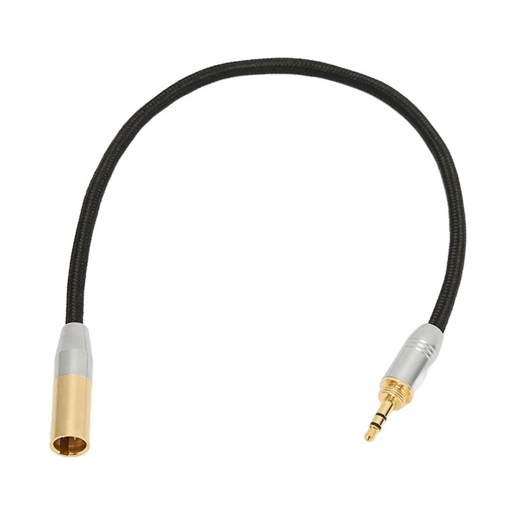 Plug and Play Professional Audio Cable Gold Plated 3.5mm to Mini XLR Adapter Professional Audio