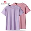 (M-5XL)Summer Ice Silk Quick Dry Sports T-Shirt Women Camping Hiking Round Neck Breathable Running Yoga Fitness Tops