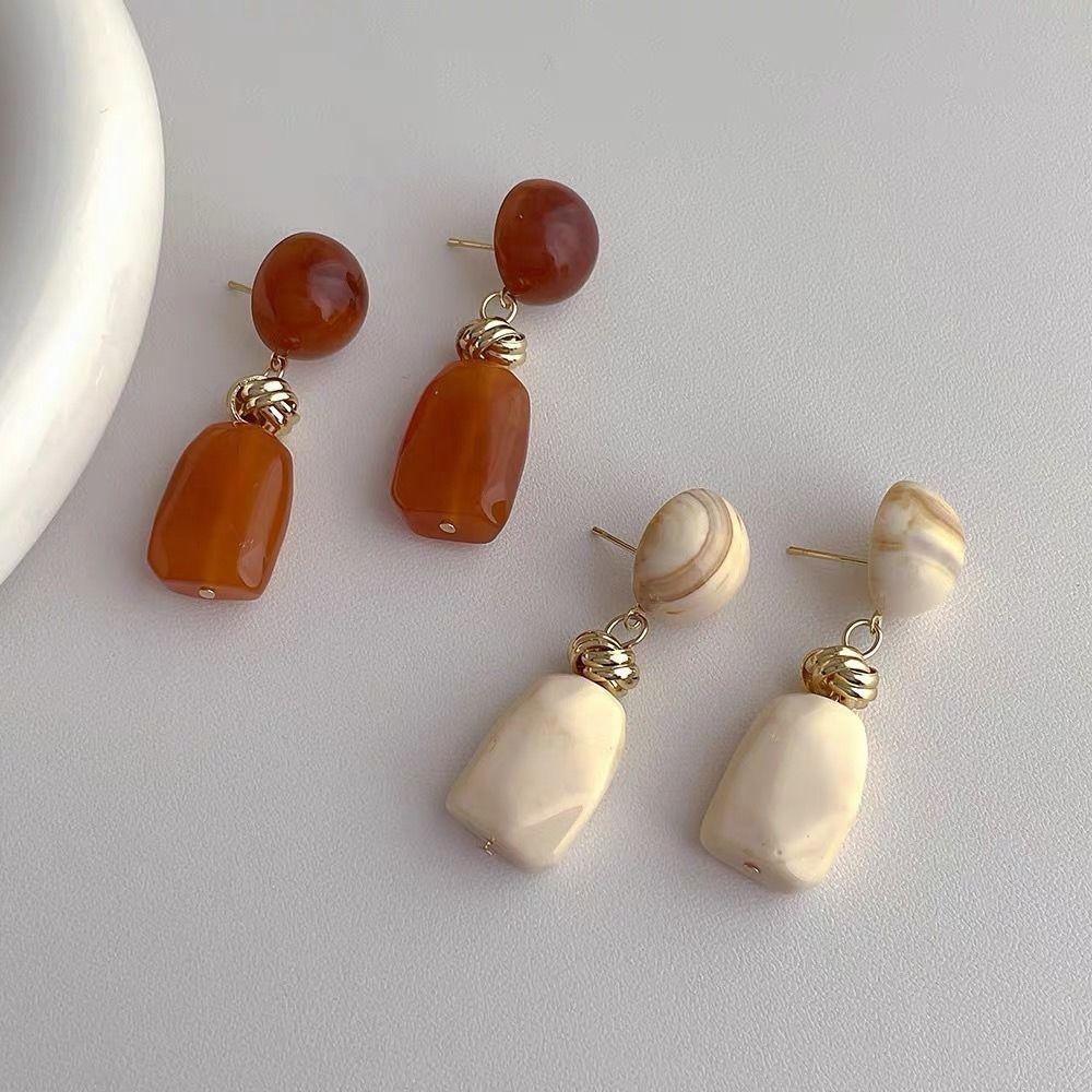 Элегантные длинные серьги-капли, французские винтажные украшения для ушей, повседневная одежда, серьги-гвоздики для женщин